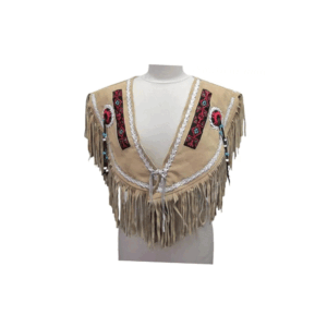 Leather Fringe Cape Shawl