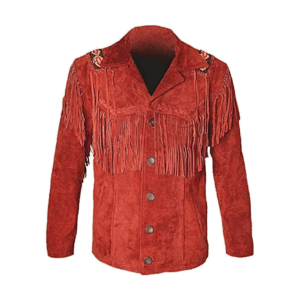 Fringe Jacket For Men Red