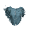 FRINGE CAPE SHAWL GREY