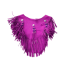 Fringe Cape Shawl Leather For Woman CPW505 - Image 9