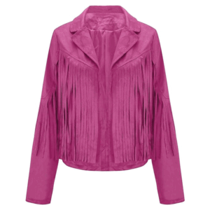 Cowgirl Fringe Pink Suede Jacket