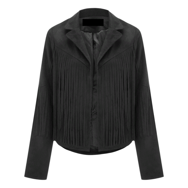 Western Suede Leather Fringe Jacket