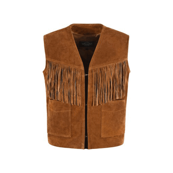 MENS-WESTERN-VEST-BROWN