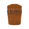Red Suede Leather Fringe Vest For Men MWV738 - Image 5