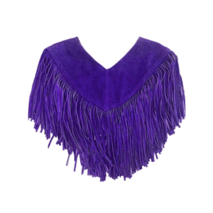 WESTERN-BOHO CAPE-SHAWL PURPLE