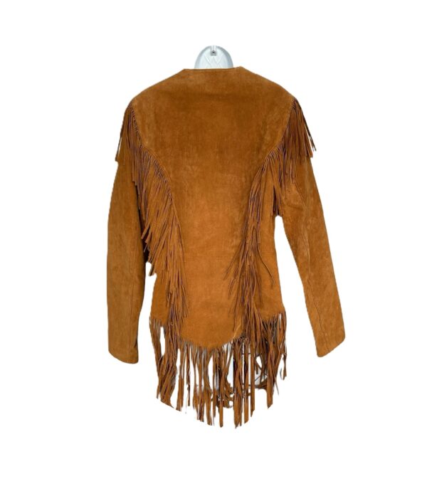 Cowgirl's Black Suede Leather Fringe Jacket WJ962 - Image 6