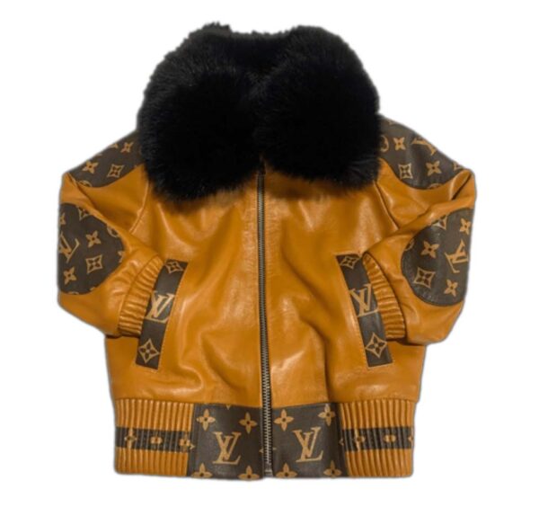 Louis Vuitton Monogram Fur Collar jacket