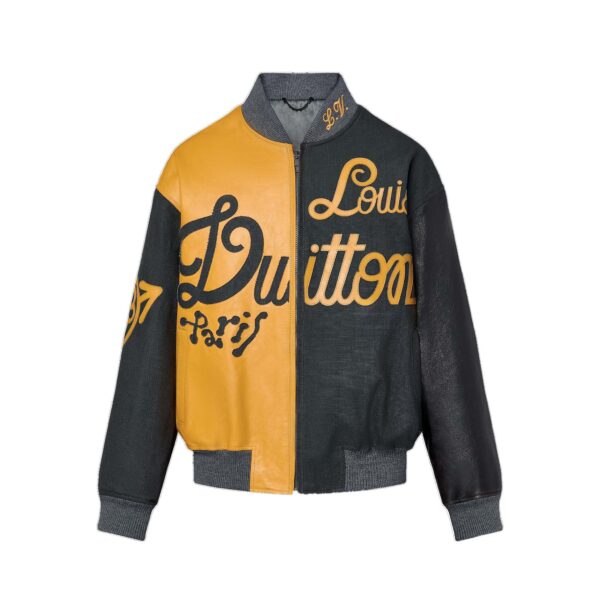 bi-material bomber jacket