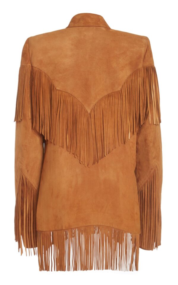 American Woman's New Brown Suede Coat Jacket WJ1012 - Image 2
